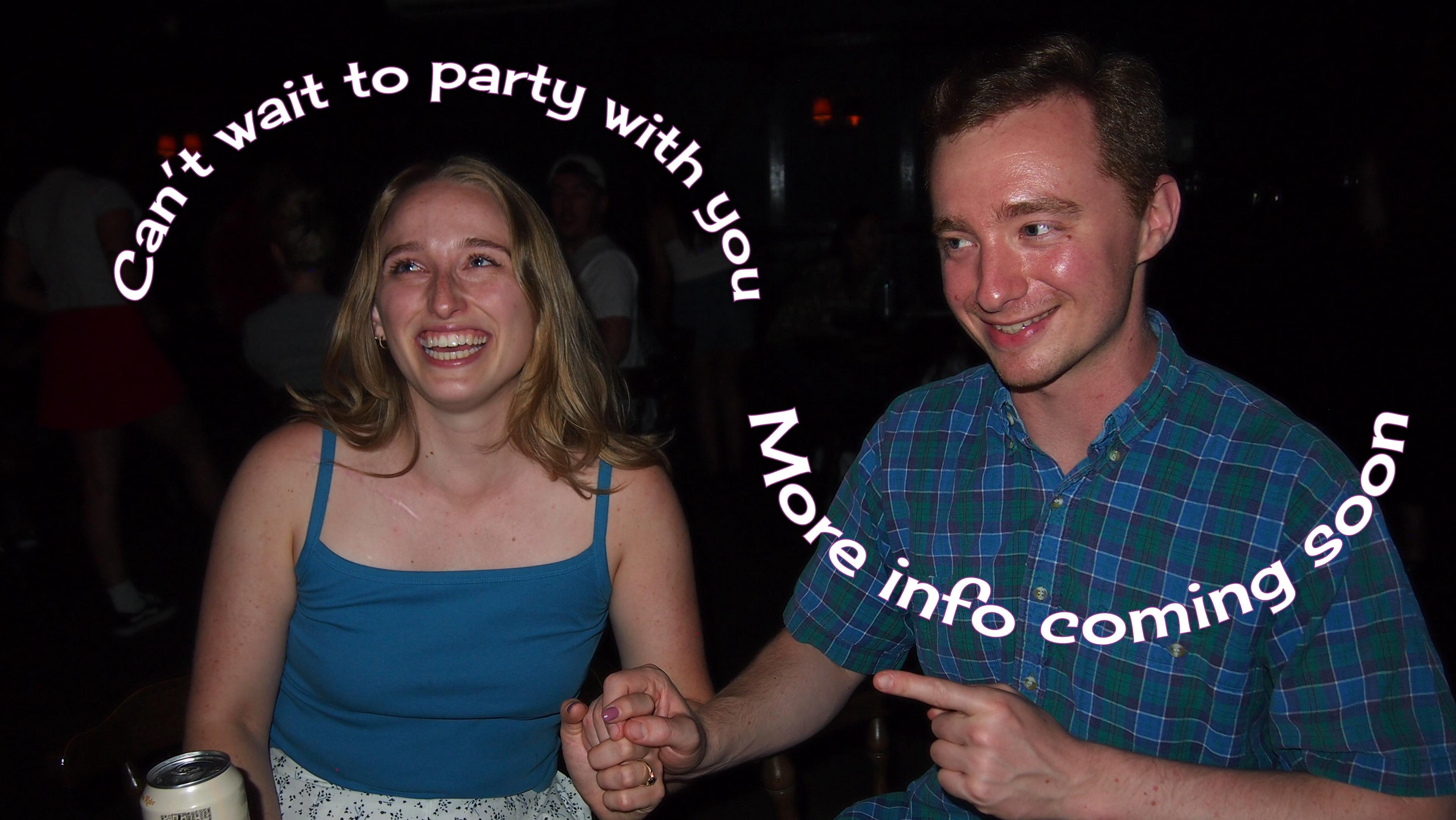 Happy couple holding hands
